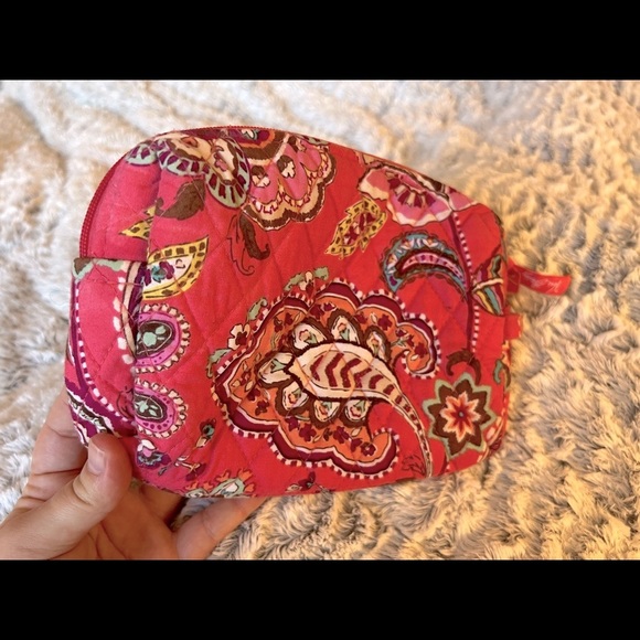 Vera Bradley | Medium Quilted Cosmetic Tote | Call Me Coral - Picture 7 of 9